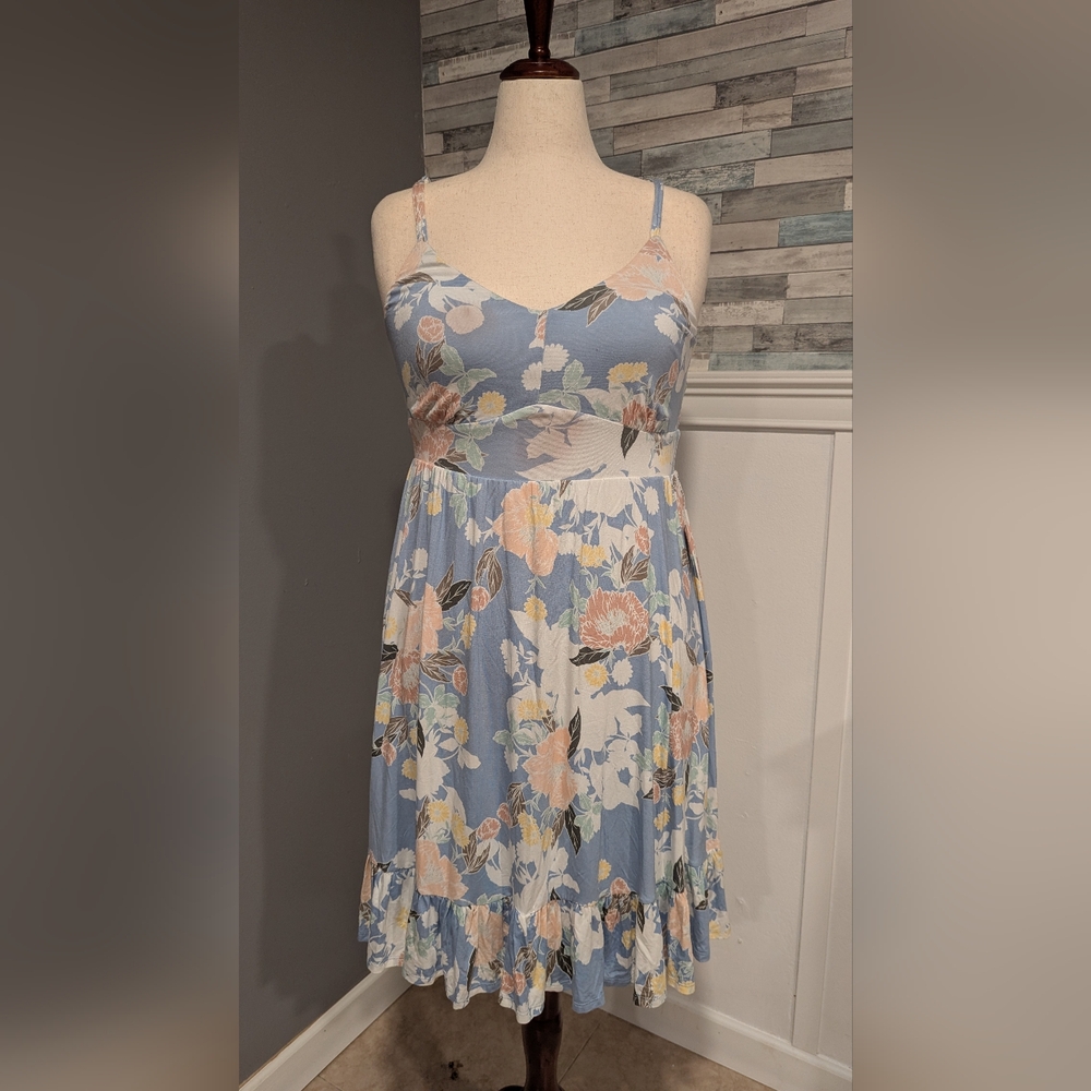 Torrid Floral Blue Knee Length Dress